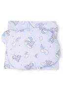 Kołdry i poduszki dla dzieci - Poduszka Miś Otulacz Flanelowy 80x80 Zestaw do Wózka i Łóżeczka misie niebieskie - miniaturka - grafika 1