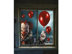 Dekoracja elektrostatyczna na szybę Klaun - 1 komplet - Halloween - miniaturka - grafika 1