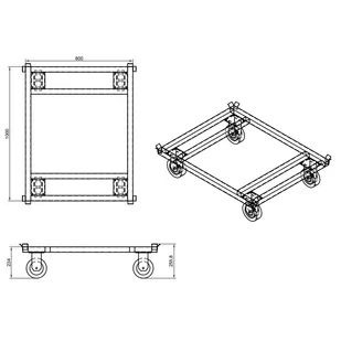 Wózek transportowy do europalet o nośności 1000 kg - Wózki magazynowe - miniaturka - grafika 3