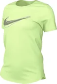Koszulki i topy damskie - Nike One Swoosh Dri-Fit damski top do biegania z krótkim rękawem, Barely Volt, HJ2204-701, M - miniaturka - grafika 1