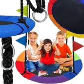 Place zabaw - Huśtawka Springos Bocianie gniazdo dla dzieci 110 cm huśtawka ogrodowa wielokolorowa UNIWERSALNY - miniaturka - grafika 1