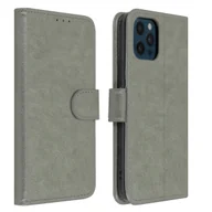 Etui i futerały do telefonów - Tylna obudowa do Apple iPhone 12 Pro Max pełna obudowa z funkcją podstawki - szara - miniaturka - grafika 1