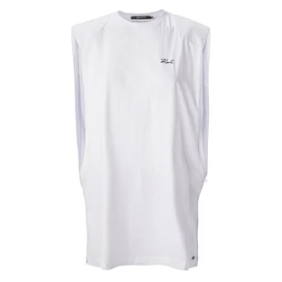 Damska Sukienka KARL LAGERFELD KARL DNA TUNIC W/ LOGO 230W2208-100 – Biały - Sukienki - miniaturka - grafika 1