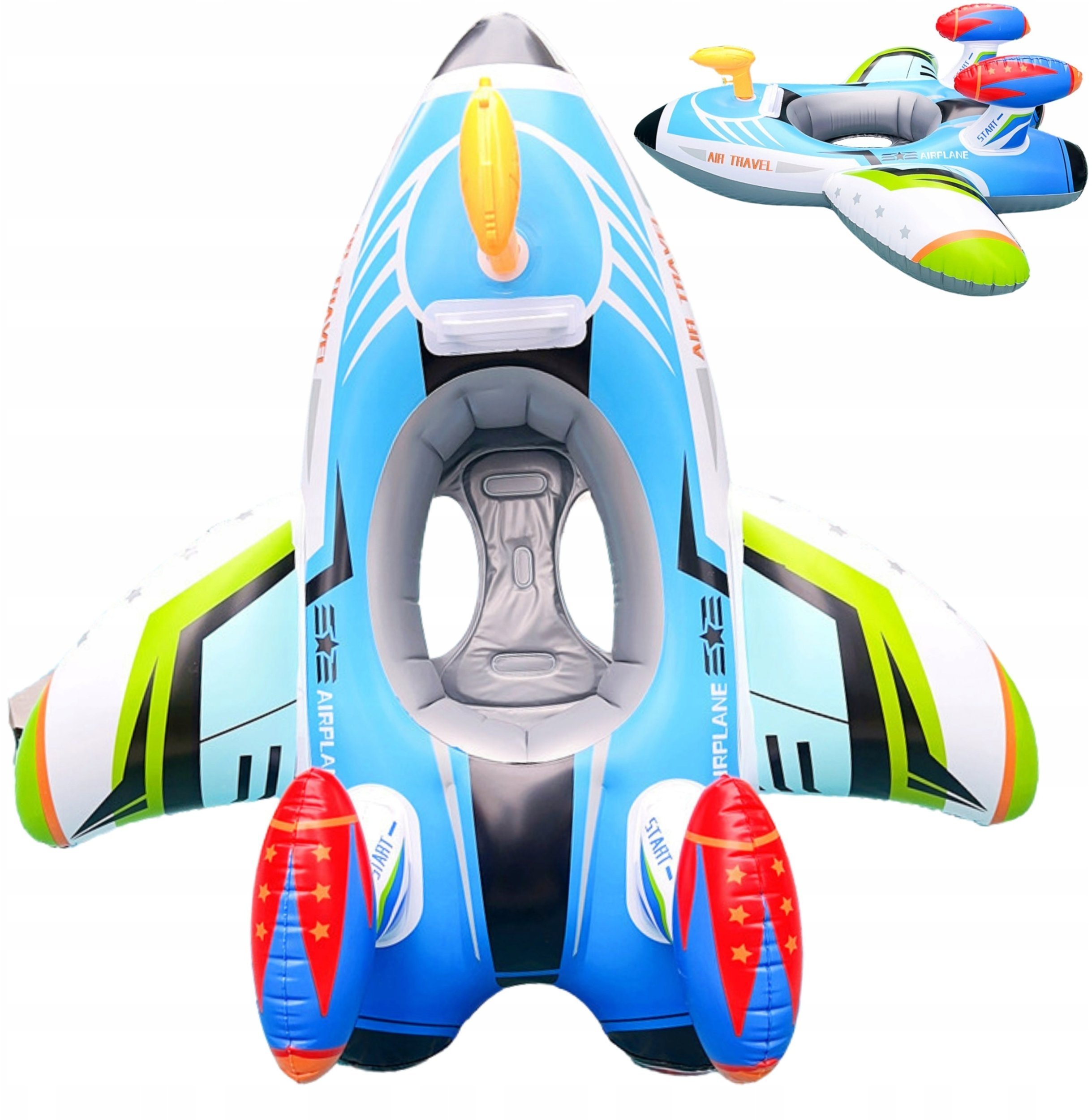 Kółko Ponton dla dzieci do pływania samolot rakieta pistolet 314