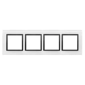 Klawisze i ramki - Ramka poczwórna szklana czarna perła SIMON 54 DRN4/68 Kontakt-Simon - miniaturka - grafika 1