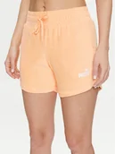 Spodenki damskie - Puma Szorty sportowe Ess Elevated 677946 Pomarańczowy Regular Fit - miniaturka - grafika 1
