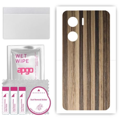 folia naklejka skórka strukturalna na TYŁ do ZTE Nubia Ivy - Drewno Paski Mix - apgo SKINS