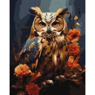 Ideyka Malowanie po numerach - Leśna sowa... 40x50cm - Malowanie po numerach - miniaturka - grafika 1