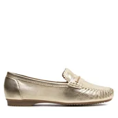 Mokasyny damskie - Mokasyny Marco Tozzi 2-24225-42 Złoty - miniaturka - grafika 1