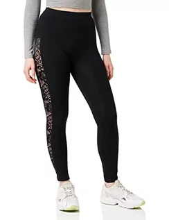 Legginsy - Urban Classics Damskie legginsy w paski, damskie legginsy, dostępne w kolorze czarnym, rozmiary XS do 5XL, czarny (Black 00007), 3XL - grafika 1