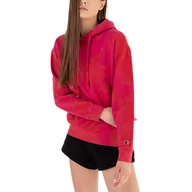 Bluzy sportowe damskie - Bluza Champion Hooded Sweatshirt 116071-PS025 - czerwona - miniaturka - grafika 1