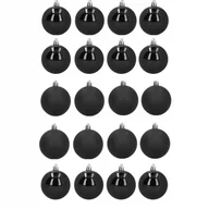 Bombki - Zestaw bombek 20 SZT bombki choinkowe plastikowe na choinkę 40 mm CZARNE - miniaturka - grafika 1