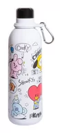 Butelki termiczne - NoName butelka do picia BT21 junior 500 ml 7 x 25 cm stal nierdzewna biała twm_964511 - miniaturka - grafika 1