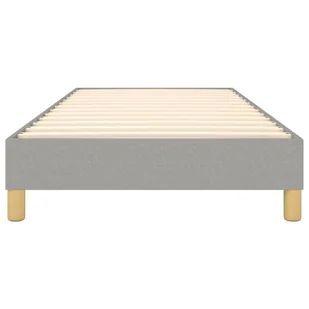 Lumarko Łóżko kontynentalne, jasnoszare, obite tkaniną, 90x200 cm - Łóżka - miniaturka - grafika 6