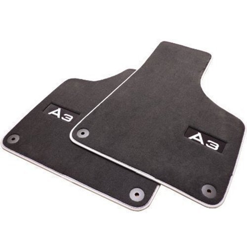 Audi 8V1061270BMNO tekstylna wycieraczka premium przód/tył czarny/srebrnoszary A3 4 sztuki