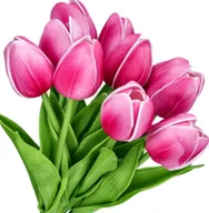 Sztuczne kwiaty - TULIPANY Silikonowe jak żywe do WAZONU na stroik wiązankę na WIELKANOC róż - miniaturka - grafika 1