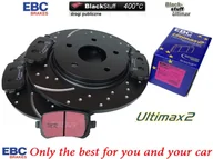 Tarcze hamulcowe - Tylne klocki Ultimax2 + NAWIERCANE NACINANE tarcze hamulcowe 305mm EBC seria GD Volkswagen Routan - miniaturka - grafika 1
