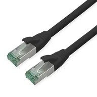 Kable miedziane - ROLINE RM Cat.6A S/FTP kabel sieciowy Czarny 0,5 m Cat6a S/FTP - miniaturka - grafika 1