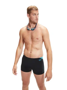 Speedo Kąpielówki "Eco+ Hyperboom" w kolorze czarno-błękitnym - Kąpielówki męskie - miniaturka - grafika 1