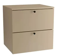 Szafki łazienkowe - Wisząca szafka pod umywalkę z szufladami cappuccino - Tavesi 3X - miniaturka - grafika 1