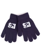 Rękawiczki - Rękawiczki chłopięce pięciopalczaste granatowe SKI 16 cm YOCLUB - miniaturka - grafika 1