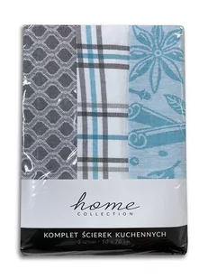 Kpl. ścierek kuchennych 100% bawełna, 50x70 cm, turkusowy, 3 sztuki - Ściereczki, gąbki, czyściki - miniaturka - grafika 1
