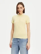 Koszulki sportowe damskie - Lacoste Polo PF5462 Żółty Slim Fit - miniaturka - grafika 1