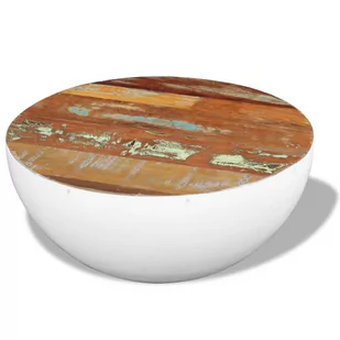 vidaXL Stolik do kawy z drewna odzyskanego w kształcie misy 60x60x30 cm - Ławy i stoliki kawowe - miniaturka - grafika 1