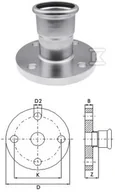 Akcesoria hydrauliczne - Kołnierz - KAN-therm Inox - 88,9mm - miniaturka - grafika 1