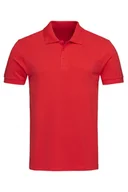 Odzież medyczna - Koszulka POLO medyczna męska czerwona XXL - miniaturka - grafika 1