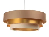 Lampy stojące - Beżowo-złota potrójna lampa wisząca glamour - S461 E1-D71 - miniaturka - grafika 1