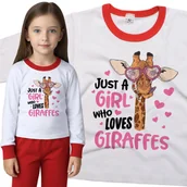 Piżamy dla dziewczynek - Piżama dziecięca Dziewczyna Która Kocha Żyrafy 86/92 - VoloDonum - miniaturka - grafika 1