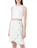 Spódnice - VERO MODA Vmhenna Wrap Short Skirt Ga Noos spódnica kopertowa, Pastel Green/Aop:mini Henna Vic Aop, S - miniaturka - grafika 1