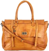 Torebki damskie - PIECES Damska torba Beam Leather TRAVEL New 17048833, torba z uszami 44 x 33 x 15 cm (szer. x wys. x gł.), brązowy - Br?zowy koniak - 44x33x15 cm (B x H x T) - miniaturka - grafika 1