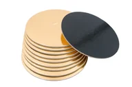 Dodatki do ciast w proszku - Podkłady pod tort 18cm grubość 3mm złote/czarne 10 szt. - miniaturka - grafika 1