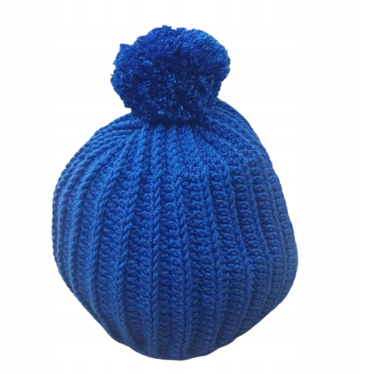 Czapka dziecięca szydełkowa chabrowa 46 cm Alize Baby Best