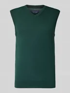 Kamizelki męskie - Bluzka z dzianiny z wełny lana z dekoltem w serek - miniaturka - grafika 1