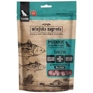 Wiejska Zagroda Przysmak Kąski - tuńczyk 100g - Przysmaki dla psów - miniaturka - grafika 1