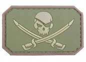 Odzież taktyczna i umundurowanie - Naszywka 3D Pirate Skull - olive (GFT-30-006376) G GFT-30-006376 - miniaturka - grafika 1