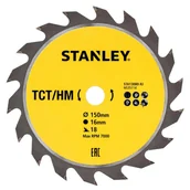 Tarcze do pił - Stanley Tarcza zębata TCT/HM 150 mm x 16 mm 18 zębów - miniaturka - grafika 1