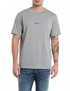 Koszulki męskie - Replay T-shirt męski, Concrete 599, M - grafika 1