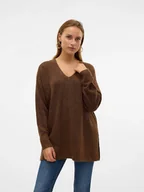 Swetry damskie - Vero Moda Sweter w kolorze brązowym - miniaturka - grafika 1