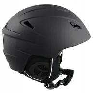 Kaski narciarskie - Kask Narciarski Kask Snowboardowy czarny matowy L - miniaturka - grafika 1