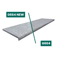 Inne materiały budowlane - Schodek Granitowy Płomieniowany G664 NEW 120x35x2 Bullnose - miniaturka - grafika 1