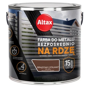 ALTAX Farba do metalu 2,5 l brąz półmat - Farby olejne i specjalne - miniaturka - grafika 1
