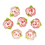 Dodatki do ciast w proszku - Kwiaty Cukrowe Biało-Czerwone Róże Na Tort Urodzinowy - miniaturka - grafika 1