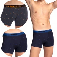 Majtki męskie - LAMA Bokserki Męskie Szorty Bawełniane 2-PAK XXL - miniaturka - grafika 1