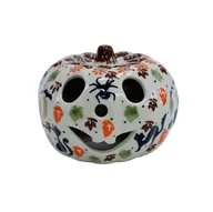 Dekoracje i nakrycia stołu na imprezę - Ceramiczna dynia mała Baby Boo Ceramika Bolesławiec - miniaturka - grafika 1