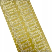 Scrapbooking - Stickersy NAKLEJKI ozdobne Pamiątka Chrztu złota - miniaturka - grafika 1