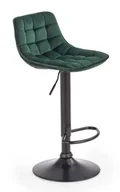 Taborety i hokery - Zielony pikowany hoker z oparciem G3-D70 - miniaturka - grafika 1